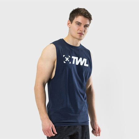 TWL - EVERYDAY MUSCLE TANK 2.0 - MIDNIGHT NAVY/WHITE