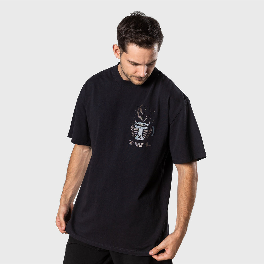 TWL - LIFESTYLE OVERSIZED T-SHIRT - DEATH OVER DECAF