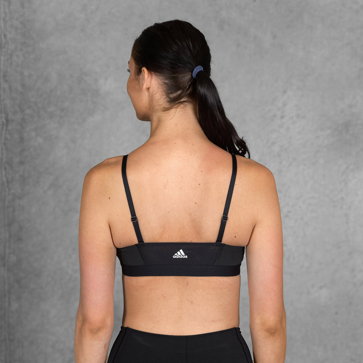 adidas Women's Sports Bra Gray Striped Small Athletic Stripes