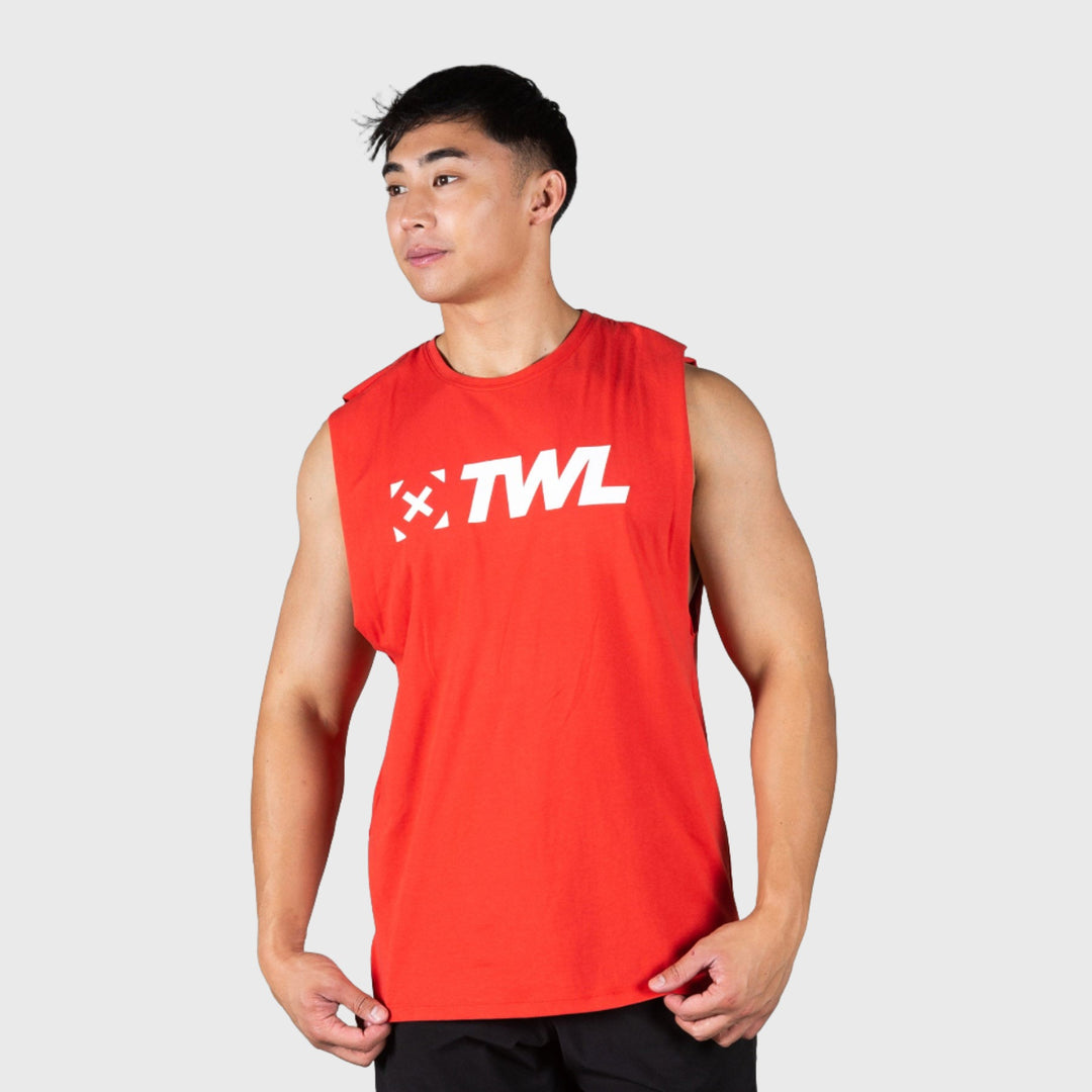 TWL - MEN'S EVERYDAY MUSCLE TANK 2.0 - ARTISAN RED/WHITE