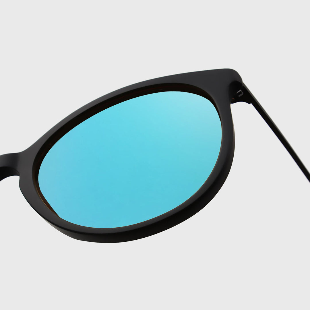 ACTIV - T2B Matte Black with Blue Mirror Lens