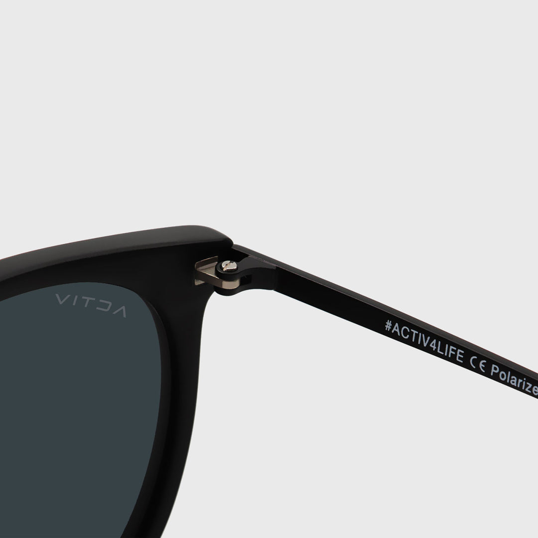 ACTIV - T2B Matte Black with Blue Mirror Lens