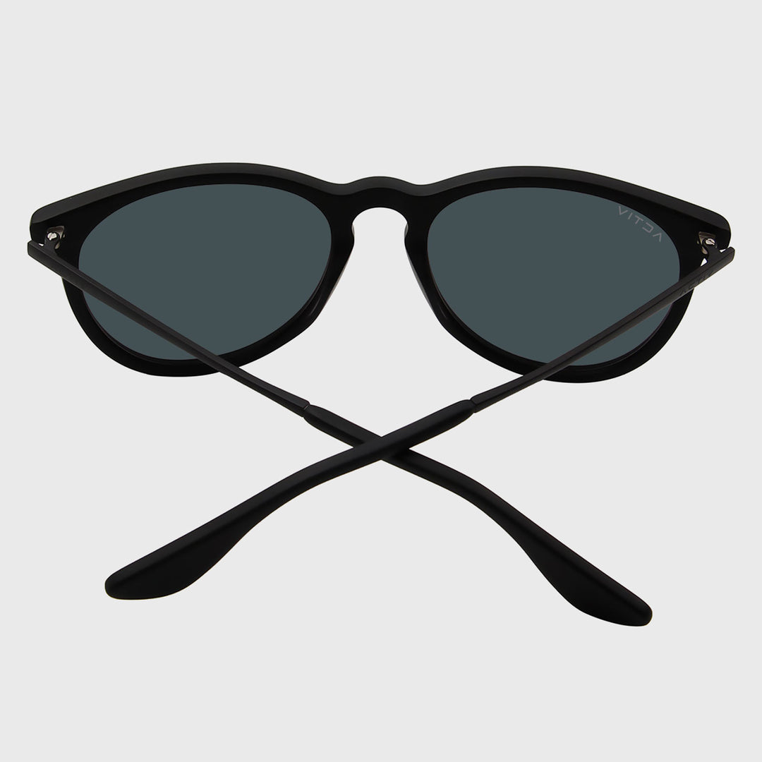 ACTIV - T2B Matte Black with Blue Mirror Lens