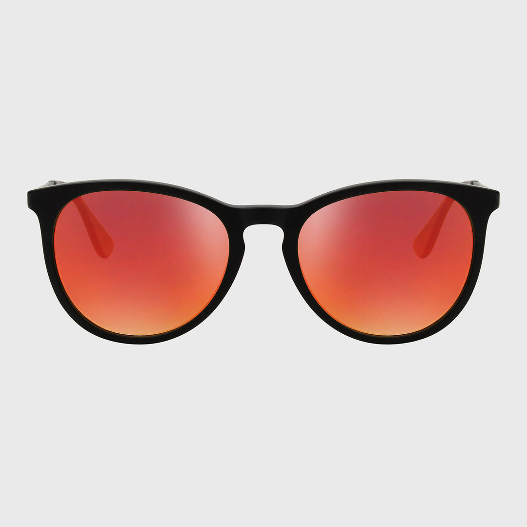 ACTIV - T2B Matte Black with Red Mirror Lens