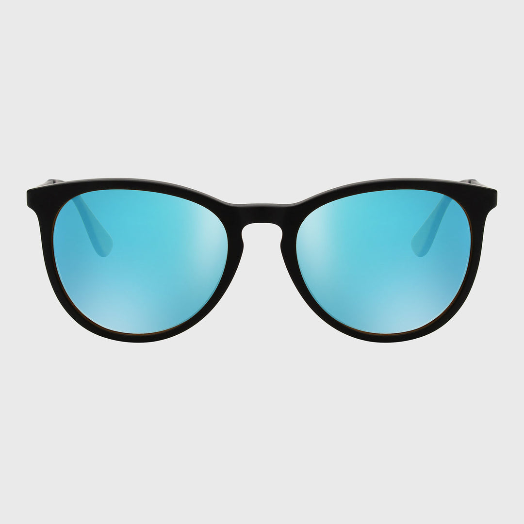 ACTIV - T2B Matte Black with Blue Mirror Lens