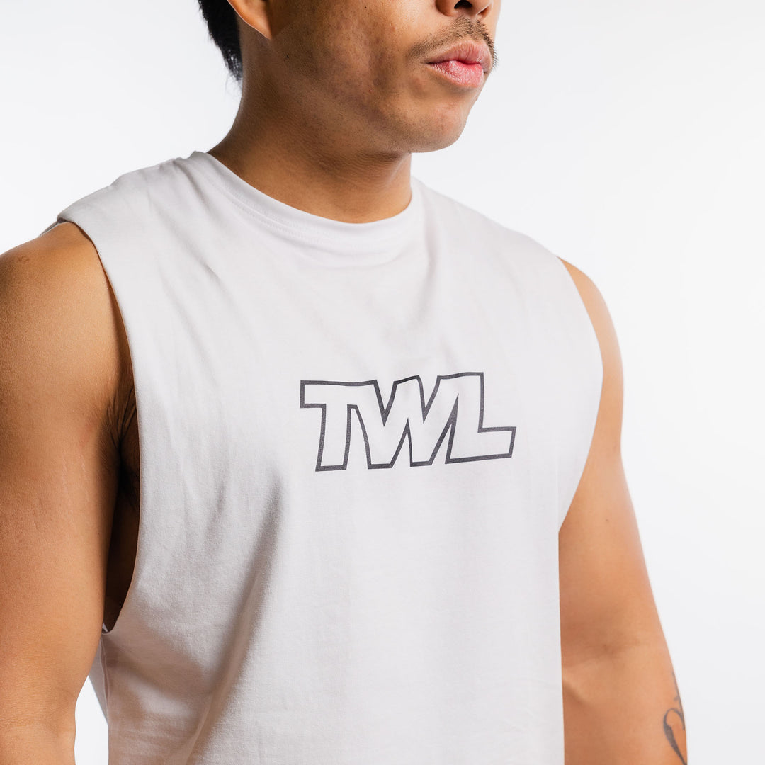 TWL - MEN'S EVERYDAY MUSCLE TANK - ATHLETE - WHITE