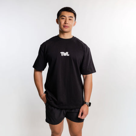 TWL - LIFESTYLE OVERSIZED T-SHIRT - TWL PUFF - BLACK