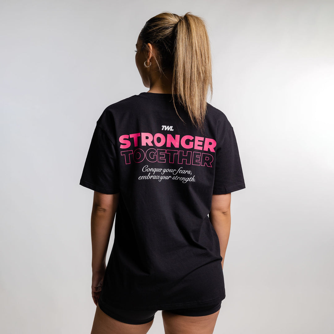 TWL - OVERSIZED T-SHIRT - STRONGER TOGETHER - BLACK