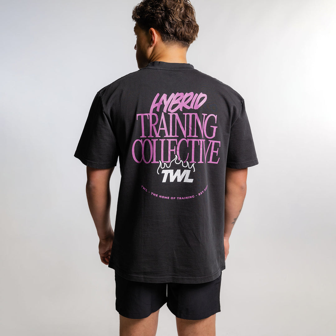 TWL - LIFESTYLE OVERSIZED T-SHIRT - TRAINING COLLECTIVE - WASHED BLACK