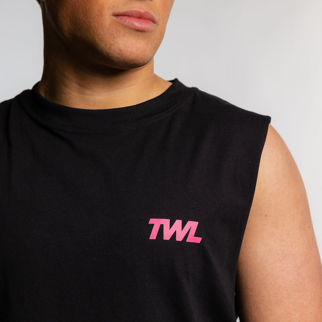 TWL -  OVERSIZED MUSCLE TANK - STRONGER TOGETHER - BLACK