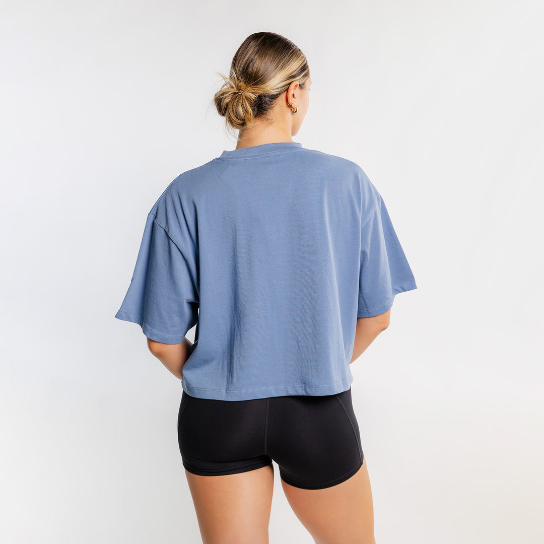 THE BRAVE - WOMEN'S LIFESTYLE OVERSIZED CROPPED T-SHIRT - GLACIER