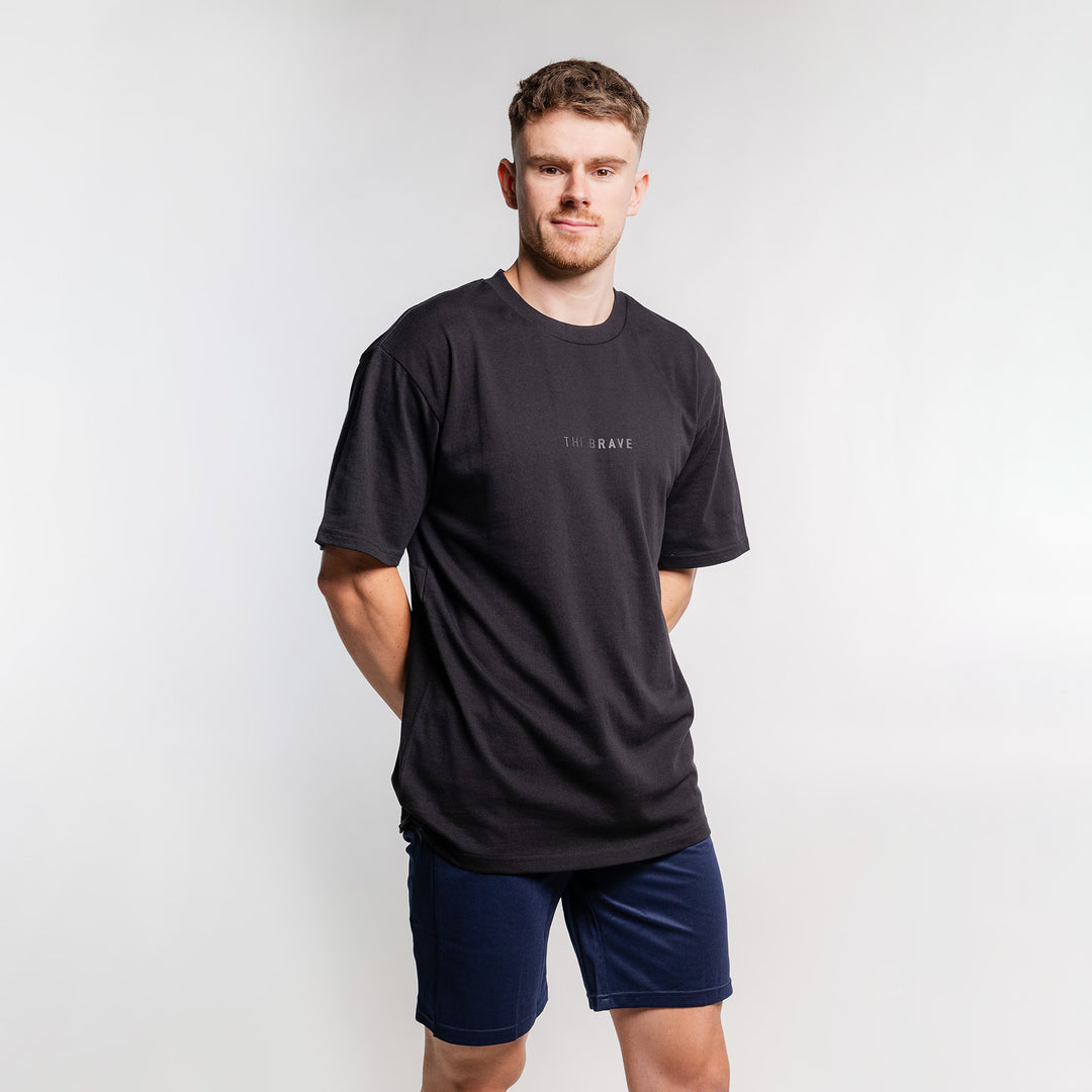 THE BRAVE - LIFESTYLE OVERSIZED T-SHIRT - BLACK