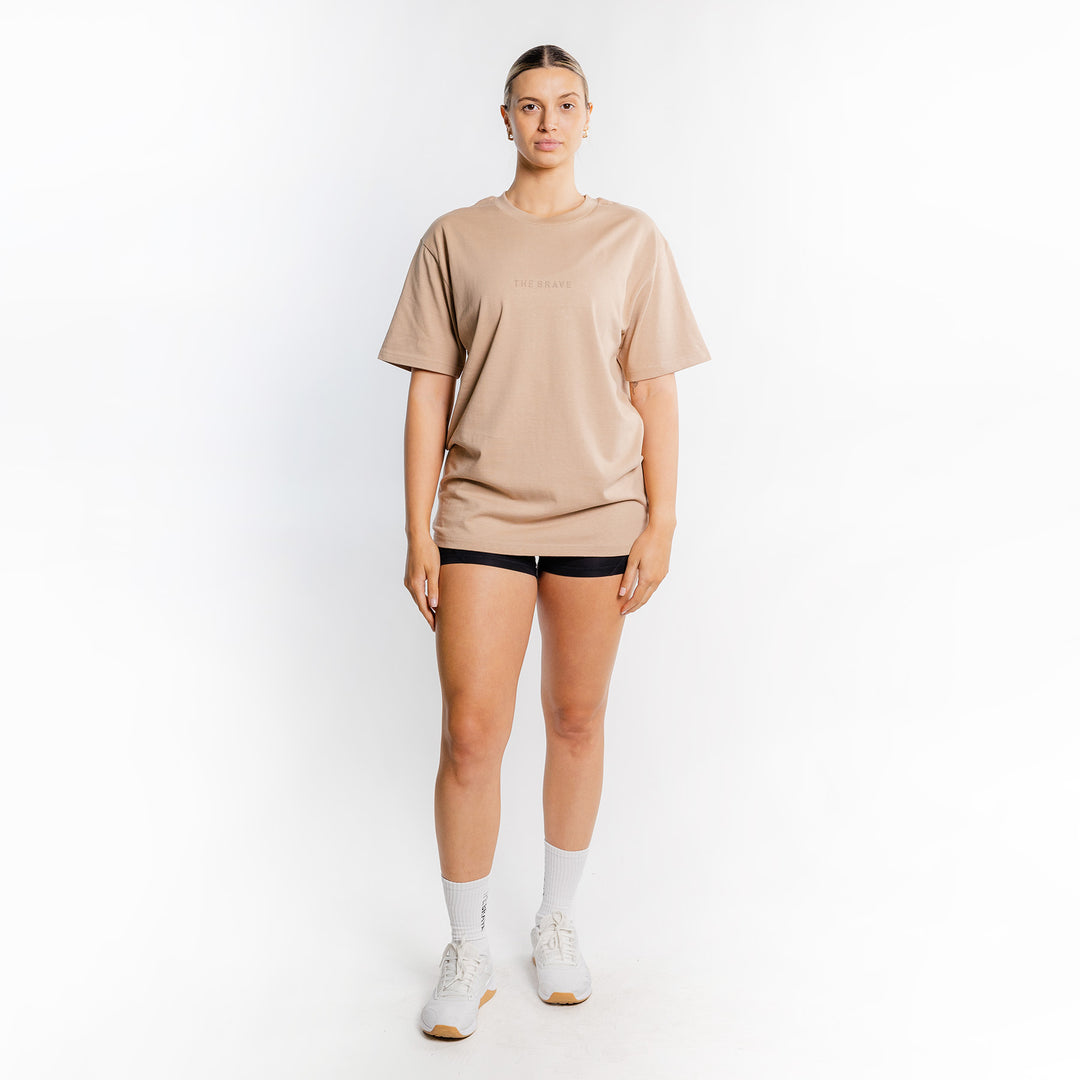 THE BRAVE - LIFESTYLE OVERSIZED T-SHIRT - FAWN