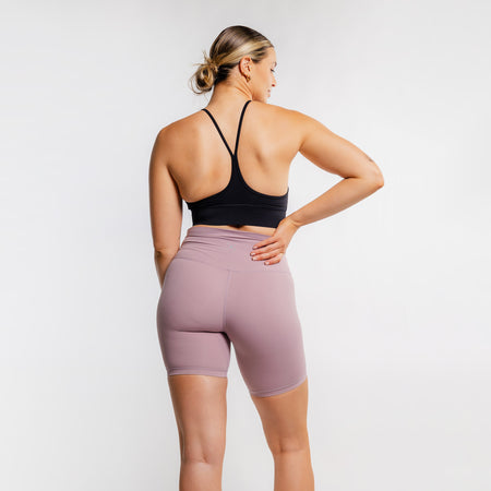 TWL - WOMEN'S HIGH WAISTED EXTRA LONG BALANCE SHORTS - LILAC CHALK