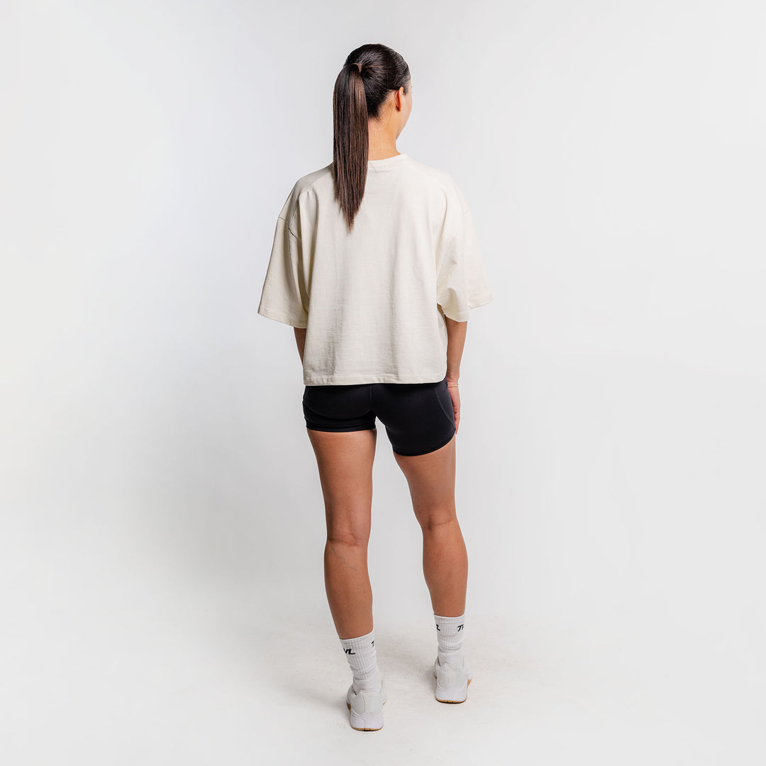 TWL - WOMEN'S LIFESTYLE OVERSIZED CROPPED T-SHIRT - BONE