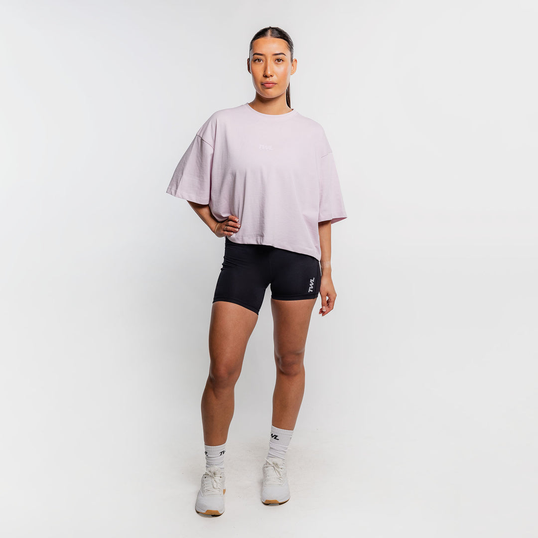 TWL - WOMEN'S LIFESTYLE OVERSIZED CROPPED T-SHIRT - LAVENDER