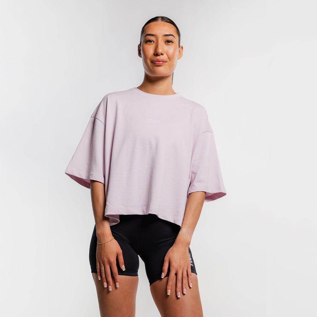 TWL - WOMEN'S LIFESTYLE OVERSIZED CROPPED T-SHIRT - LAVENDER