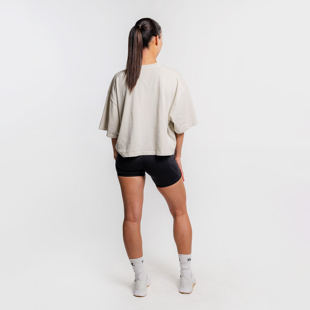 TWL - WOMEN'S LIFESTYLE OVERSIZED CROPPED T-SHIRT - VARSITY/WASHED CEMENT