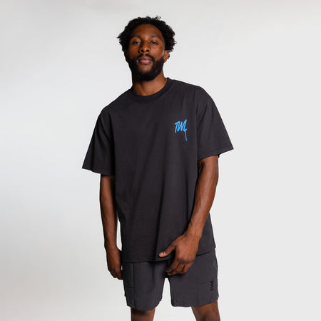 TWL - LIFESTYLE OVERSIZED T-SHIRT - LIFTERS KEEP LIFTING - FADED BLACK/BLUE