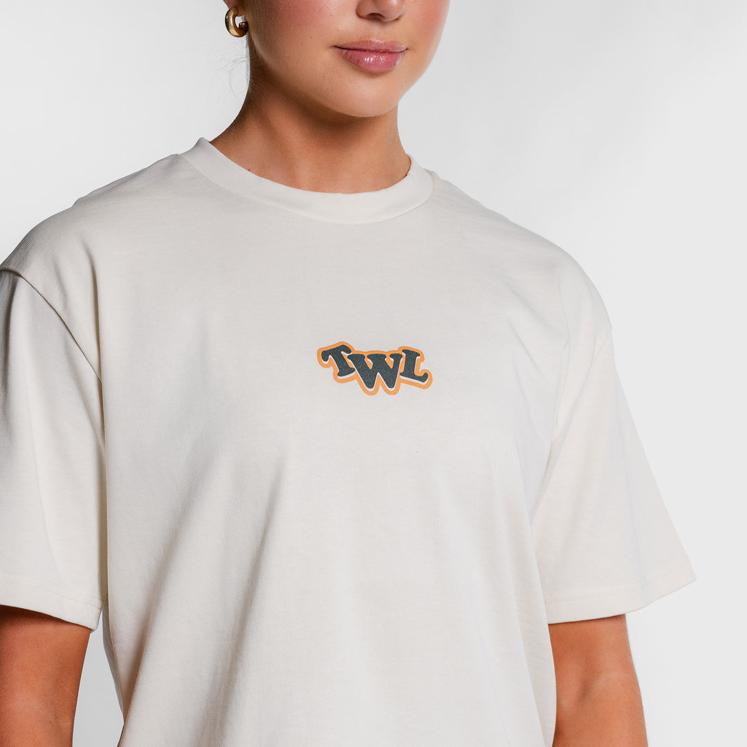 TWL - LIFESTYLE OVERSIZED T-SHIRT - WEIGHT BUFFET - BONE