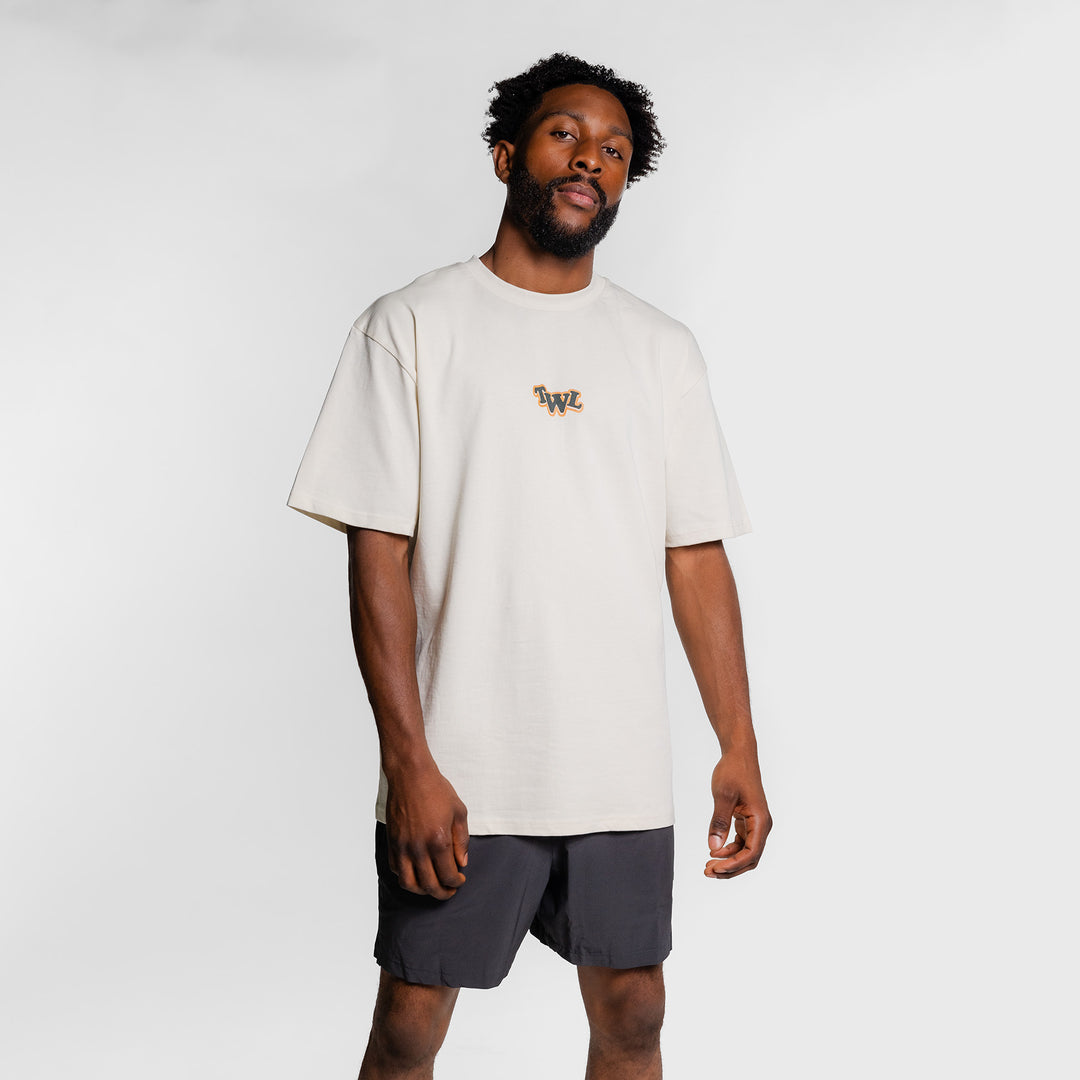 TWL - LIFESTYLE OVERSIZED T-SHIRT - WEIGHT BUFFET - BONE