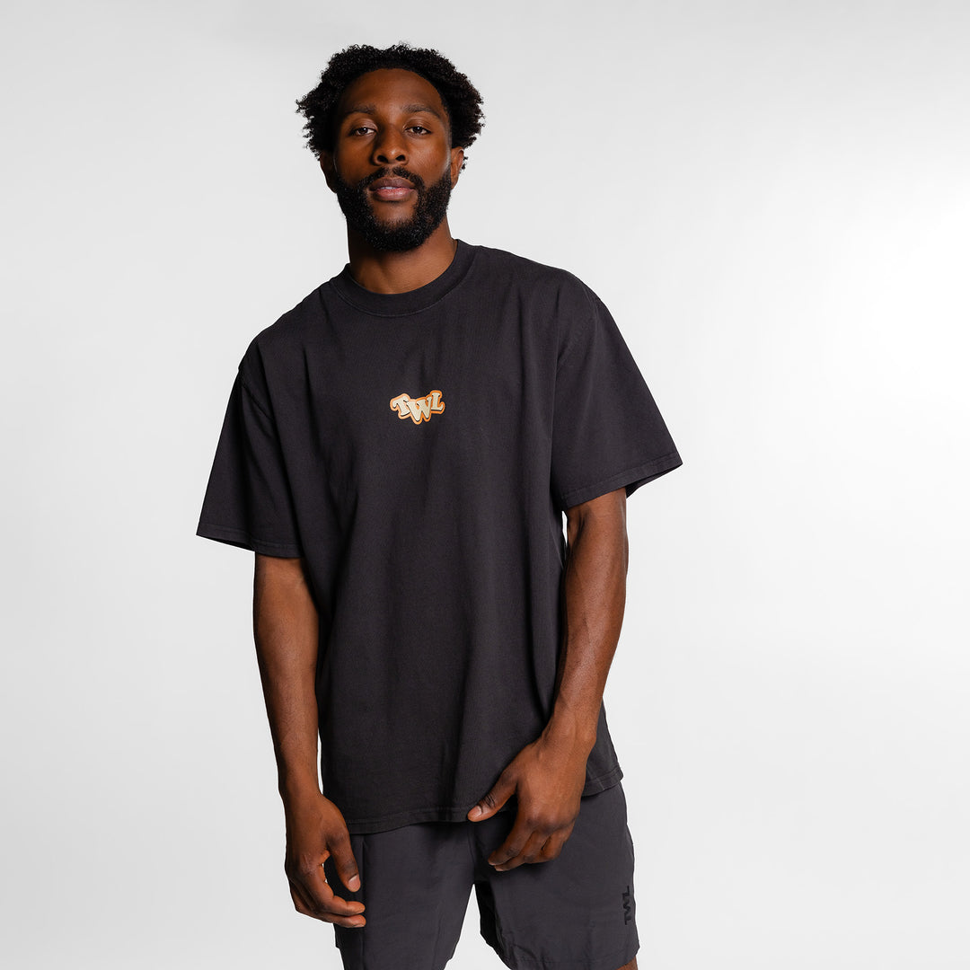 TWL - LIFESTYLE OVERSIZED T-SHIRT - WEIGHT BUFFET - FADED BLACK