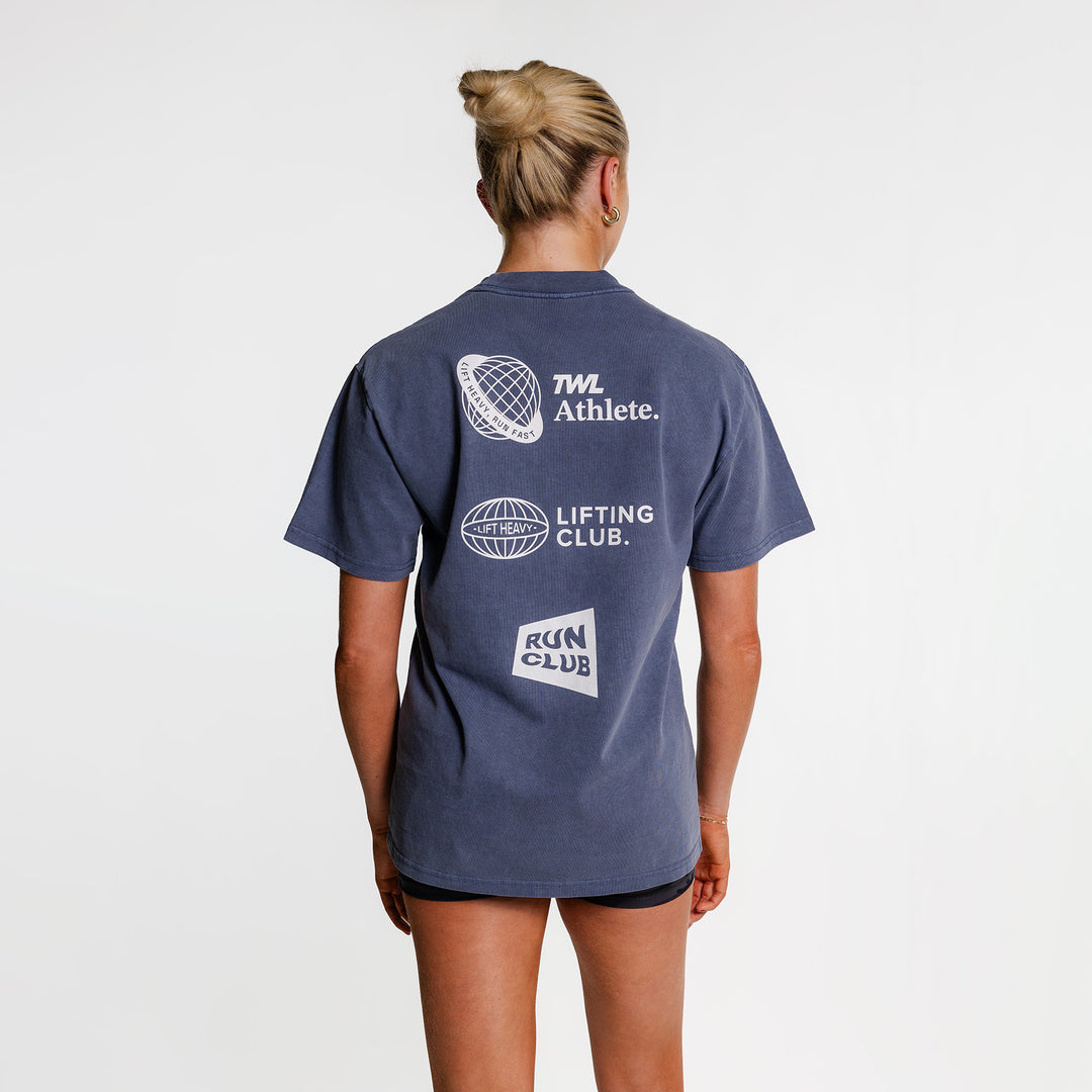 TWL - LIFESTYLE OVERSIZED T-SHIRT - Y2K ATHLETE -  FADED INDIGO