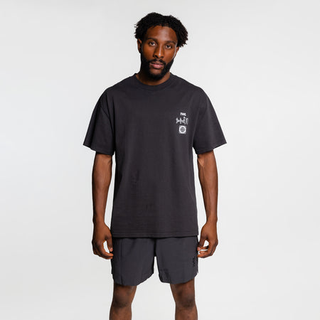 TWL - LIFESTYLE OVERSIZED T-SHIRT - Y2K RUN FAST, LIFT HEAVY - FADED BLACK