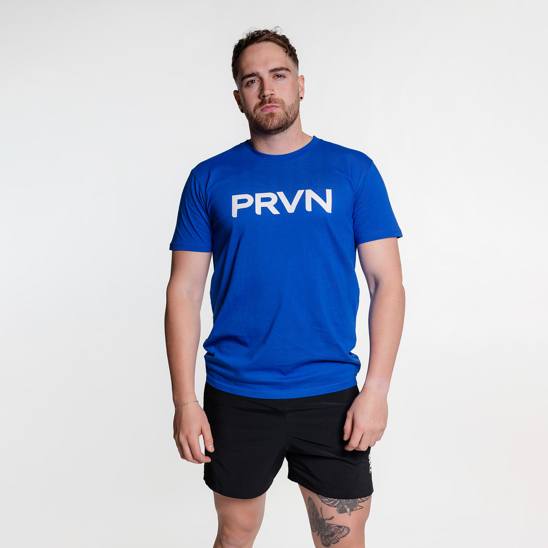 TWL - PRVN STAPLE T-SHIRT - BLUE/WHITE