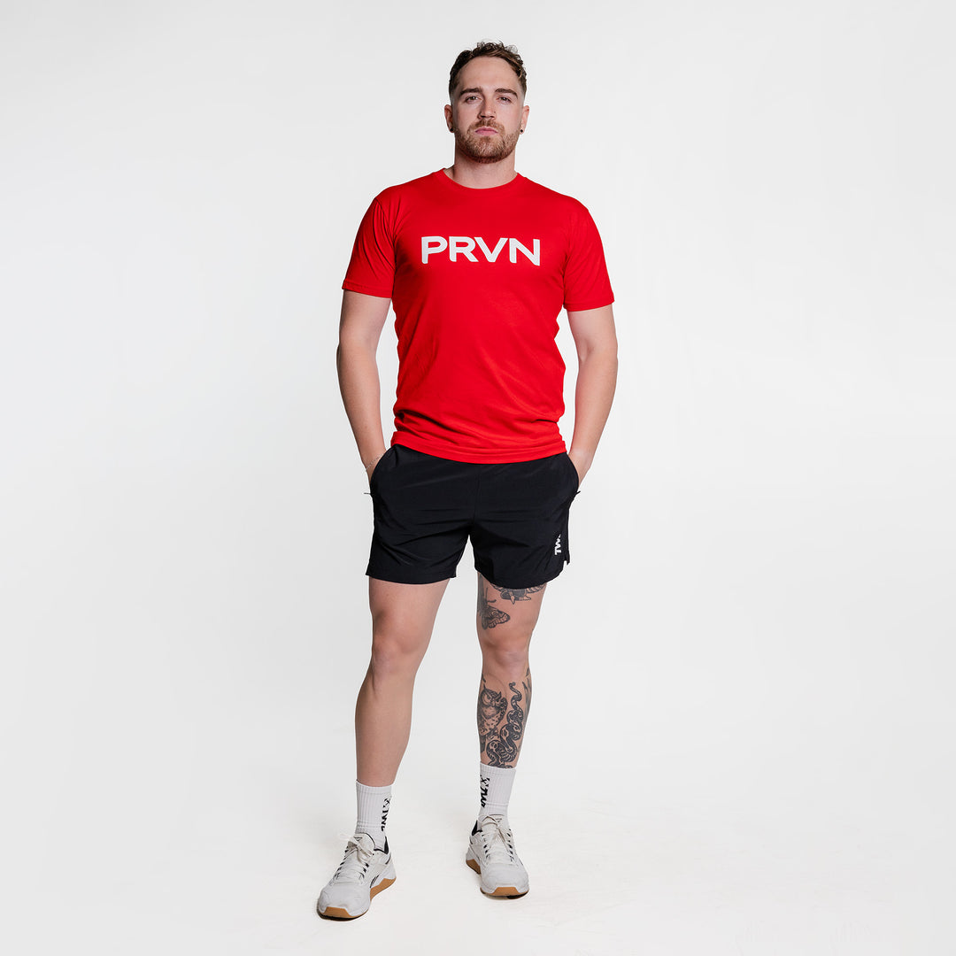 TWL - PRVN STAPLE T-SHIRT - RED/WHITE