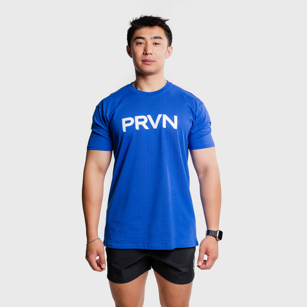 TWL - PRVN STAPLE T-SHIRT - BLUE/WHITE