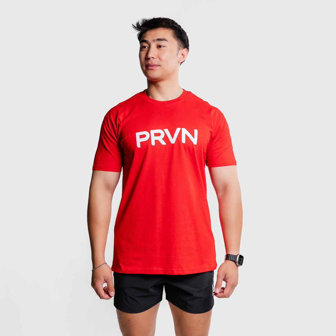 TWL - PRVN STAPLE T-SHIRT - RED/WHITE