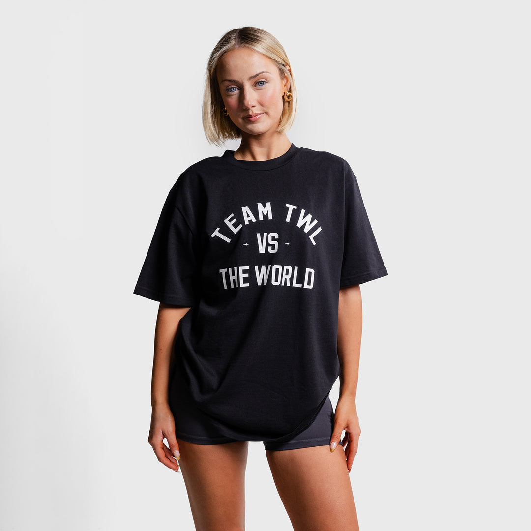 TWL - LIFESTYLE OVERSIZED T-SHIRT - TEAM TWL VS THE WORLD - BLACK