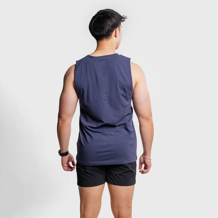 TWL - MEN'S EVERYDAY TANK - MIDNIGHT NAVY/WHITE