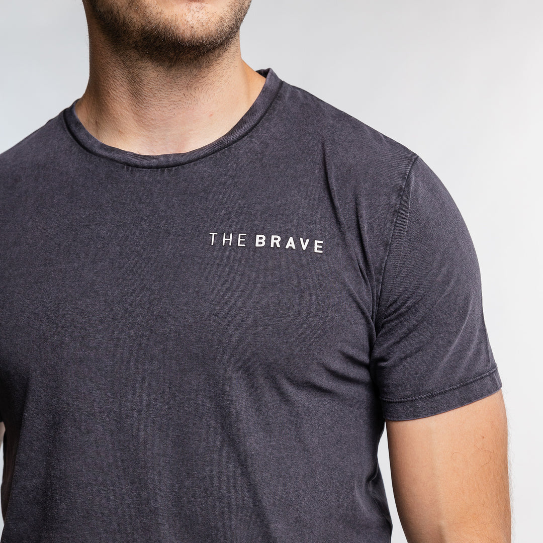 THE BRAVE - LIMITLESS T-SHIRT - BLACK ACID WASH