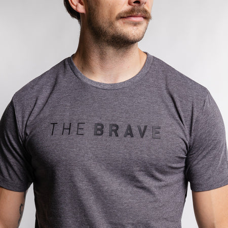 The Brave - Men's Signature T-Shirt - CHARCOAL MARLE