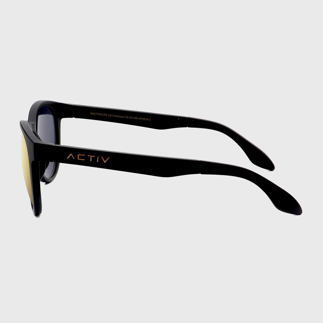 ACTIV - One T2B - Matte Black with Gold Mirror Lens