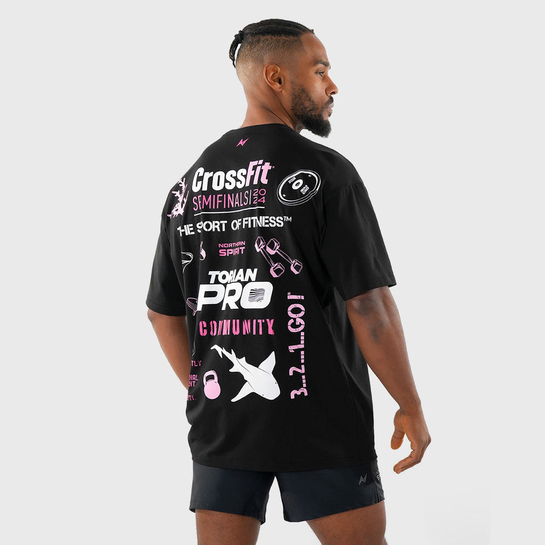 Northern Spirit - CrossFit® Smurf Patchwork Oversized T-Shirt - Torian Pro - INK