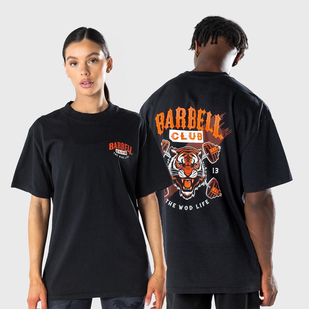TWL - LIFESTYLE OVERSIZED T-SHIRT  -  WILDCAT - BARBELL CLUB - WASHED BLACK