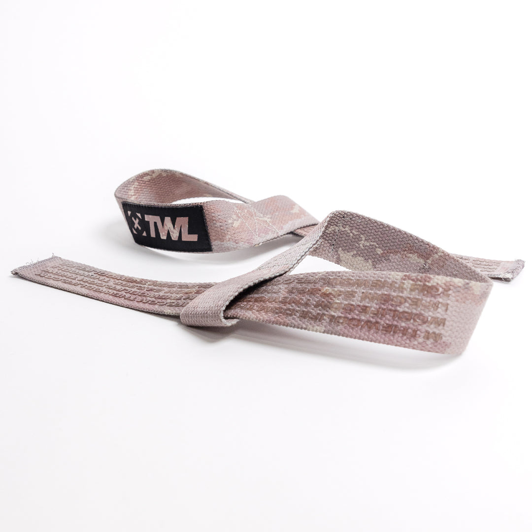 TWL - EVERYDAY COTTON LIFTING STRAPS PAIR - TERRAIN CAMO