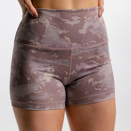 TWL - WOMEN'S HIGH WAISTED BALANCE SHORTS - TERRAIN CAMO