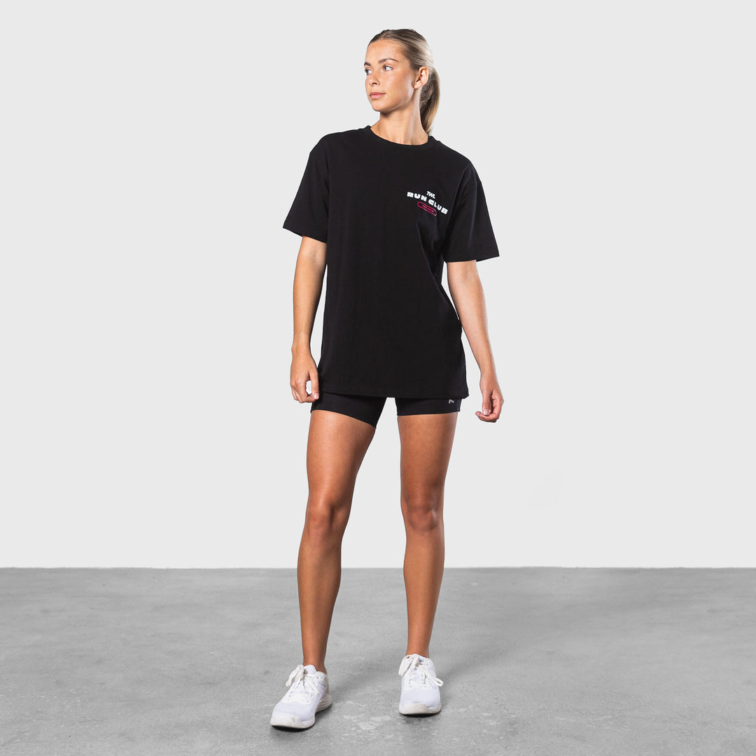 TWL - OVERSIZED T-SHIRT - RUN CLUB/TORIAN - BLACK/FLAMINGO