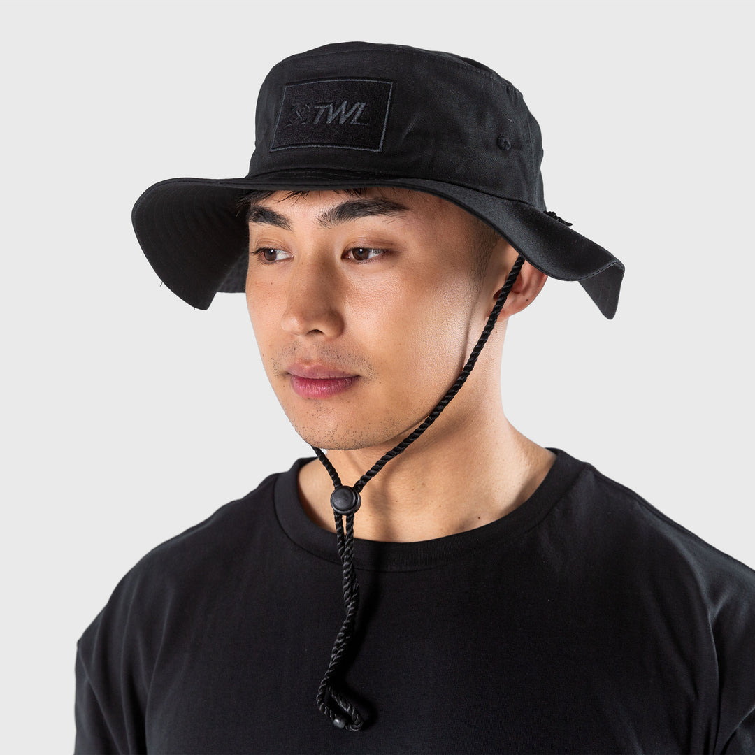 TWL - BOONIE HAT WITH VELCRO PATCH - BLACK/BLACK