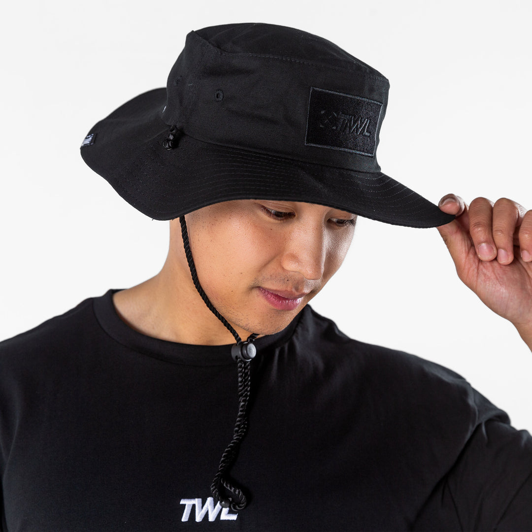 TWL - BOONIE HAT WITH VELCRO PATCH - BLACK/BLACK
