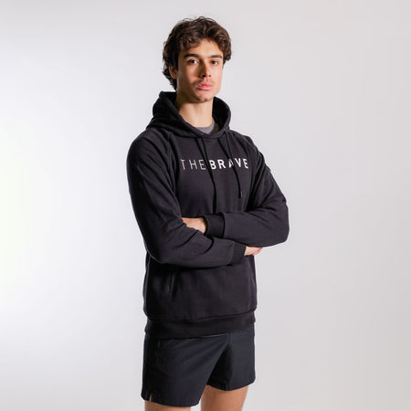 THE BRAVE - MENS SIGNATURE OVERHEAD HOODIE 2.0 - BLACK