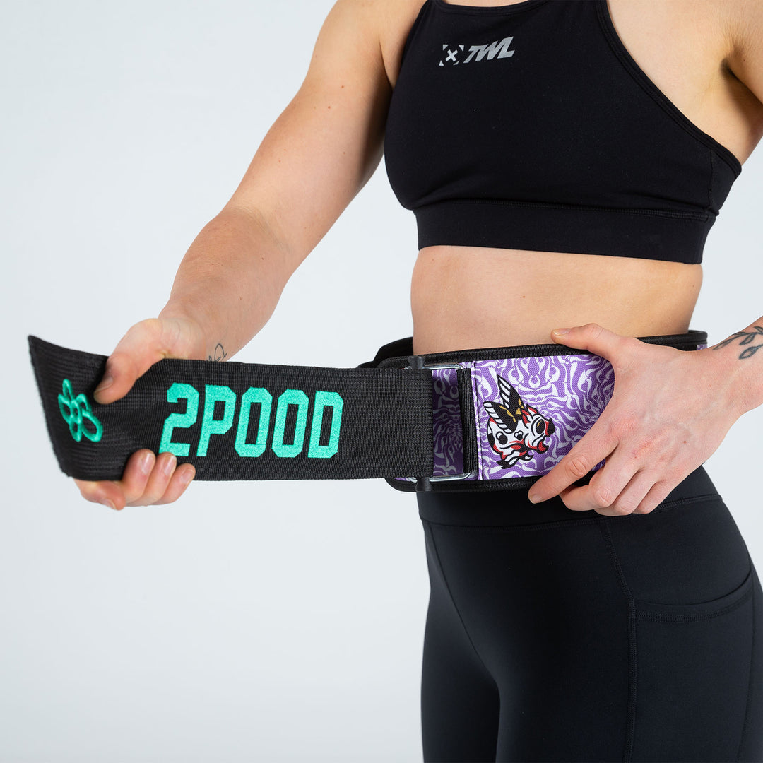 2POOD - 4" Weightlifting Belt - When Pigs Fly by Danielle Brandon