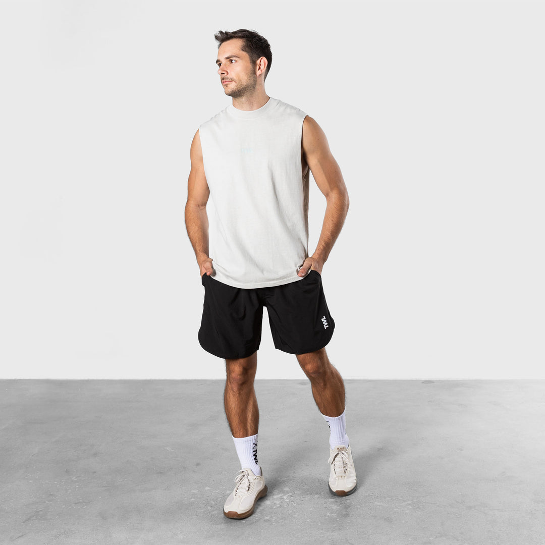 TWL - MEN'S LIFESTYLE OVERSIZED MUSCLE TANK - WASHED CEMENT