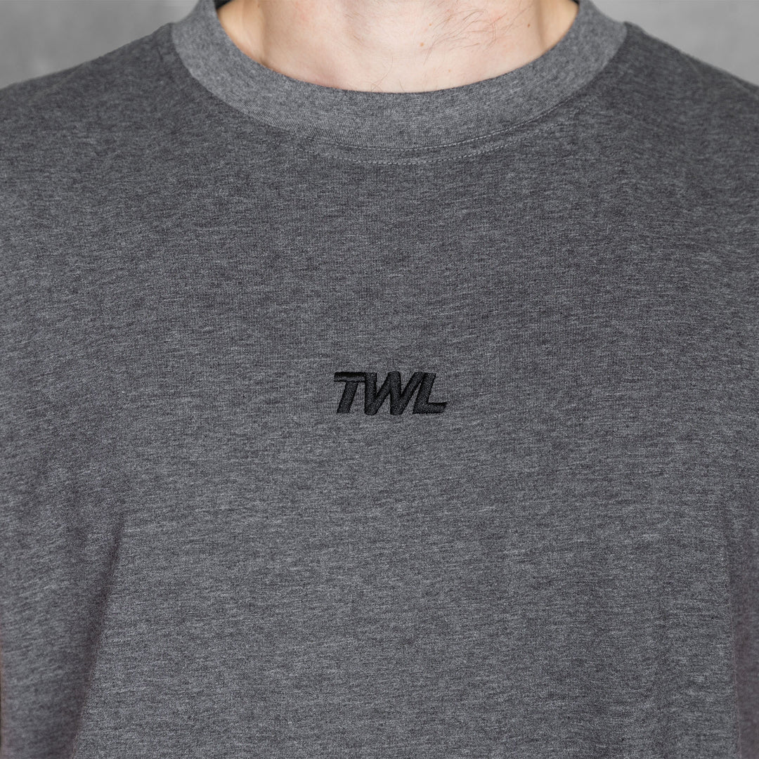 TWL - MENS OVERSIZED MUSCLE TANK - CHARCOAL MARL