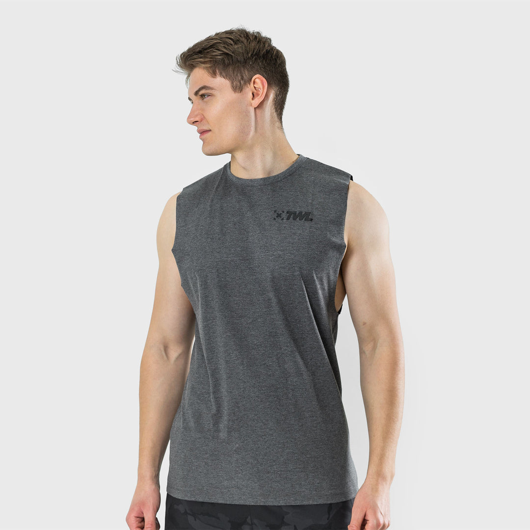 TWL - MEN'S EVERYDAY MUSCLE TANK 2.0 SL - CHARCOAL MARL/BLACK