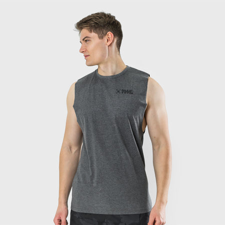 TWL - MEN'S EVERYDAY MUSCLE TANK SL - CHARCOAL MARL/BLACK